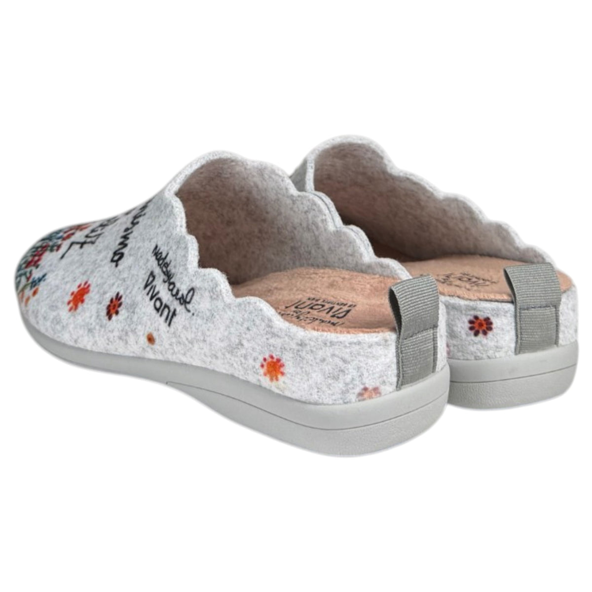 Zapatillas de Casa Vivant Elijo Ser Feliz 222215 Gris