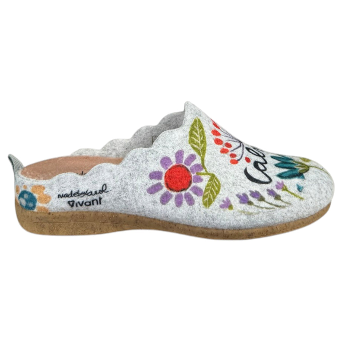 Zapatillas de Casa Vivant Calma Flores 252017 Gris
