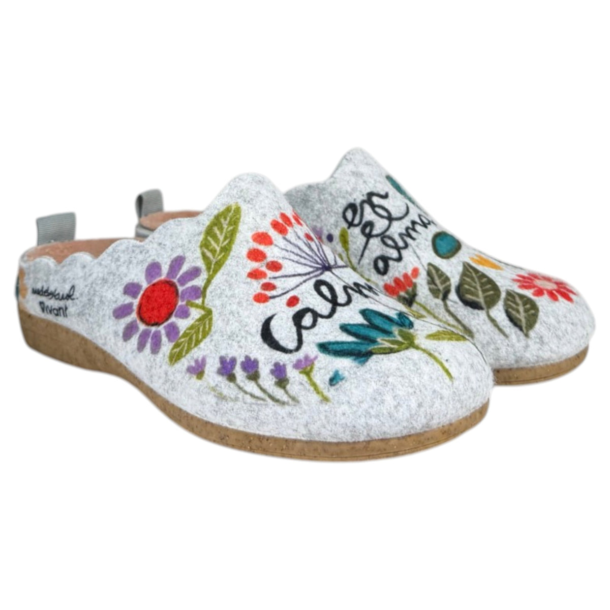 Zapatillas de Casa Vivant Calma Flores 252017 Gris