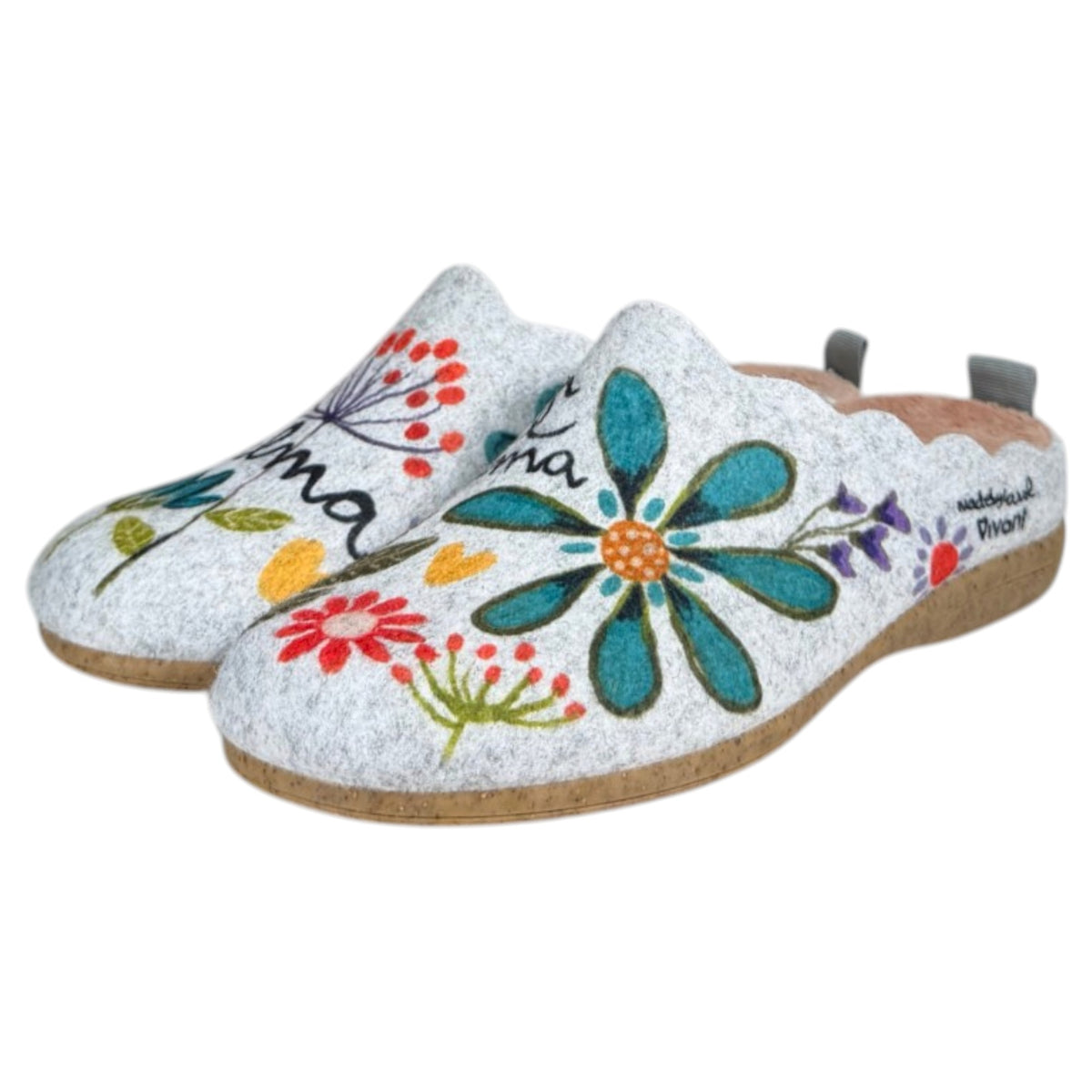 Zapatillas de Casa Vivant Calma Flores 252017 Gris