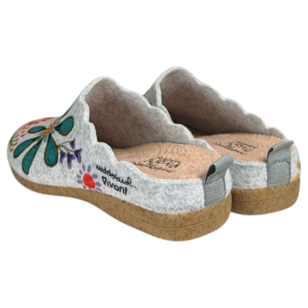 Zapatillas de Casa Vivant Calma Flores 252017 Gris