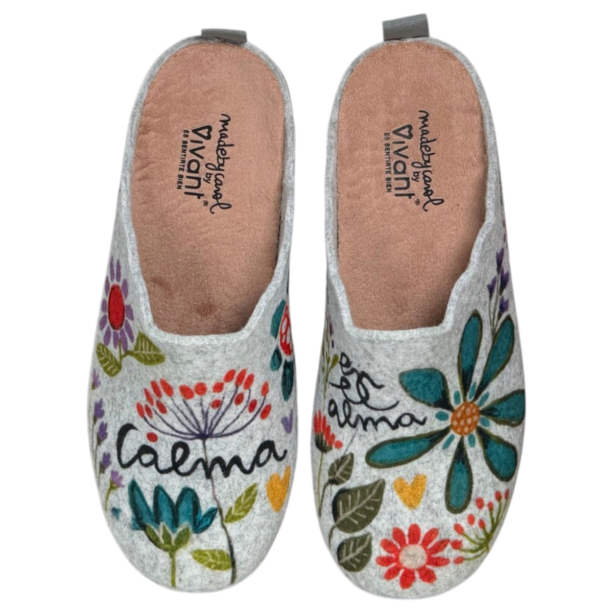 Zapatillas de Casa Vivant Calma Flores 252017 Gris
