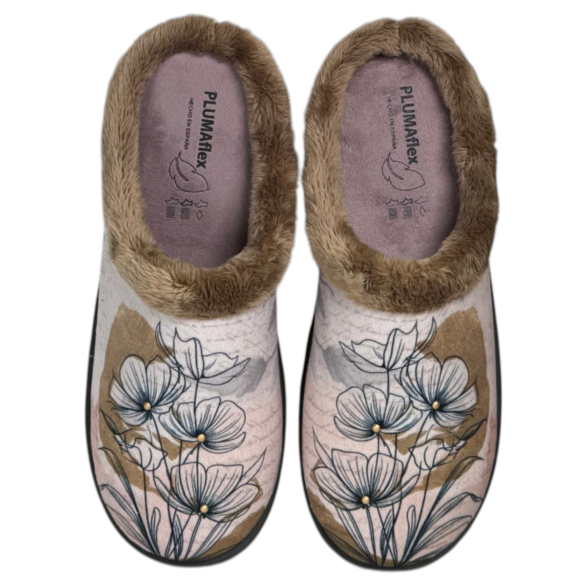 Zapatillas de casa para mujer Plumaflex by Roal 12213 Amapolas