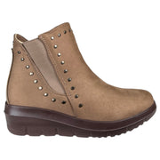 Botines Mysoft Cuña Tachas 26M582 Taupe