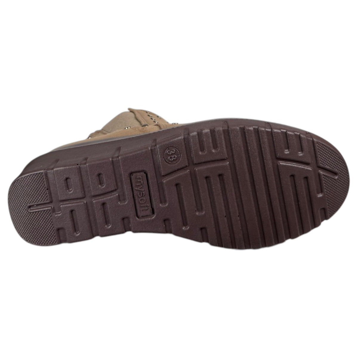 Botines Mysoft Cuña Tachas 26M582 Taupe