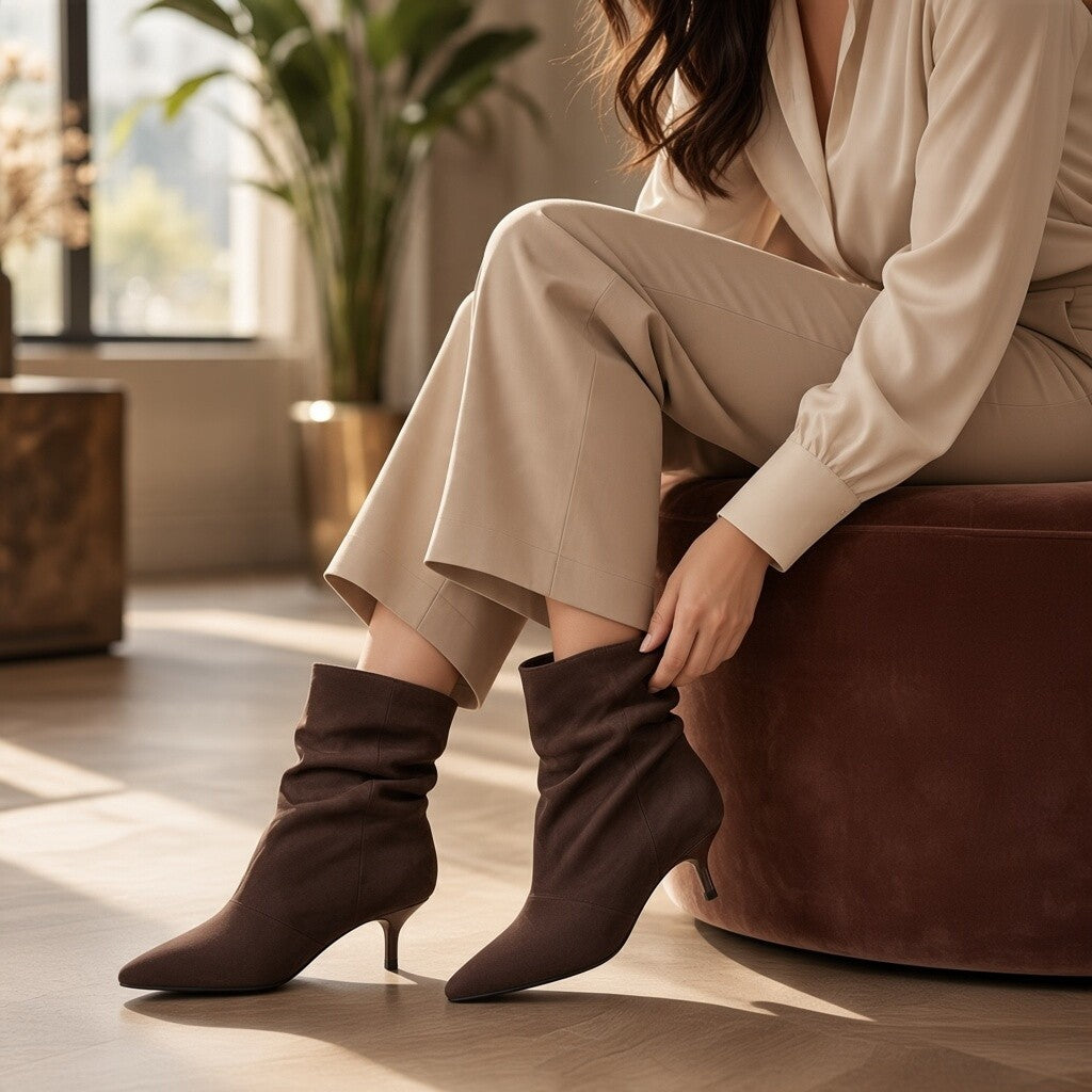 Botines Corina Slouchy M6880 Café