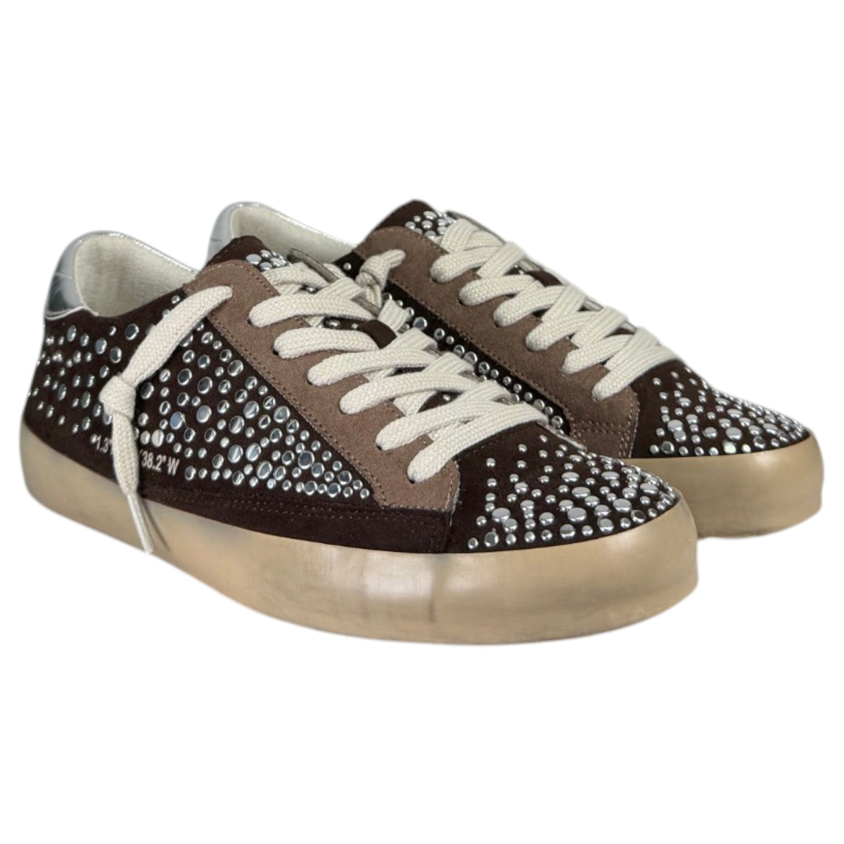 Zapatillas Corina Coordenadas Tachas M6504 Café