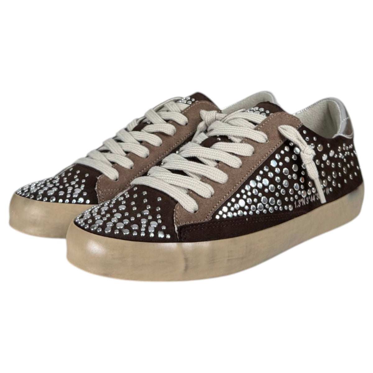 Zapatillas Corina Coordenadas Tachas M6504 Café