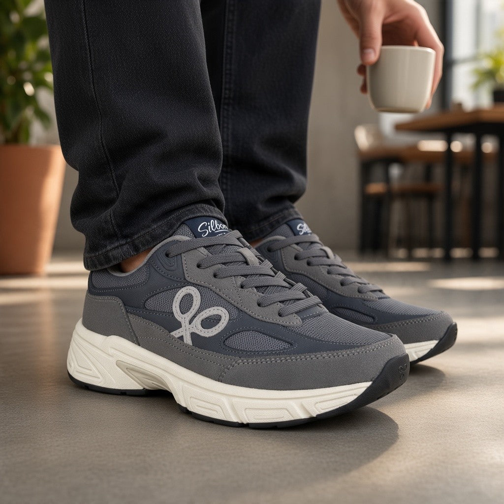 Zapatillas Silbon Running Tono Gris
