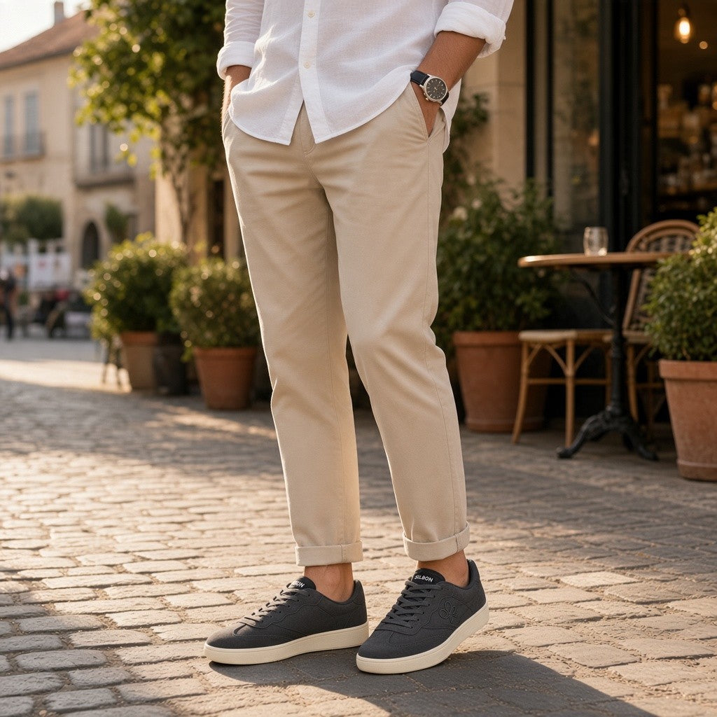 Zapatillas Silbon Casual Serraje Azul Marino