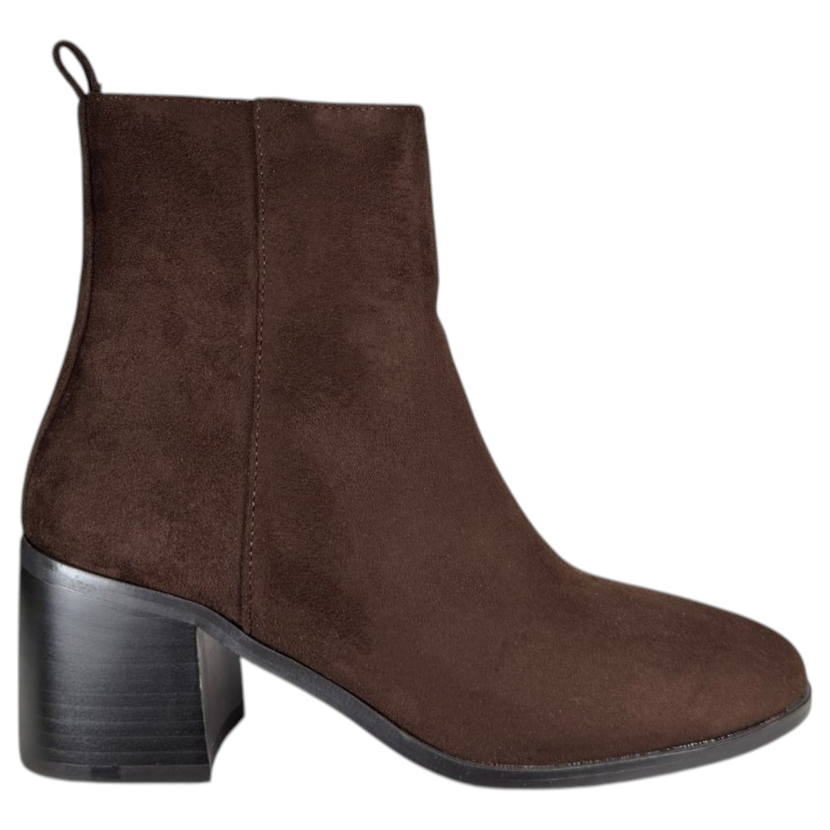 Botines café Corina M6855 con tacón ancho
