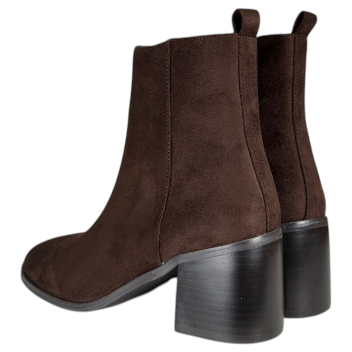 Botines café Corina M6855 con tacón ancho