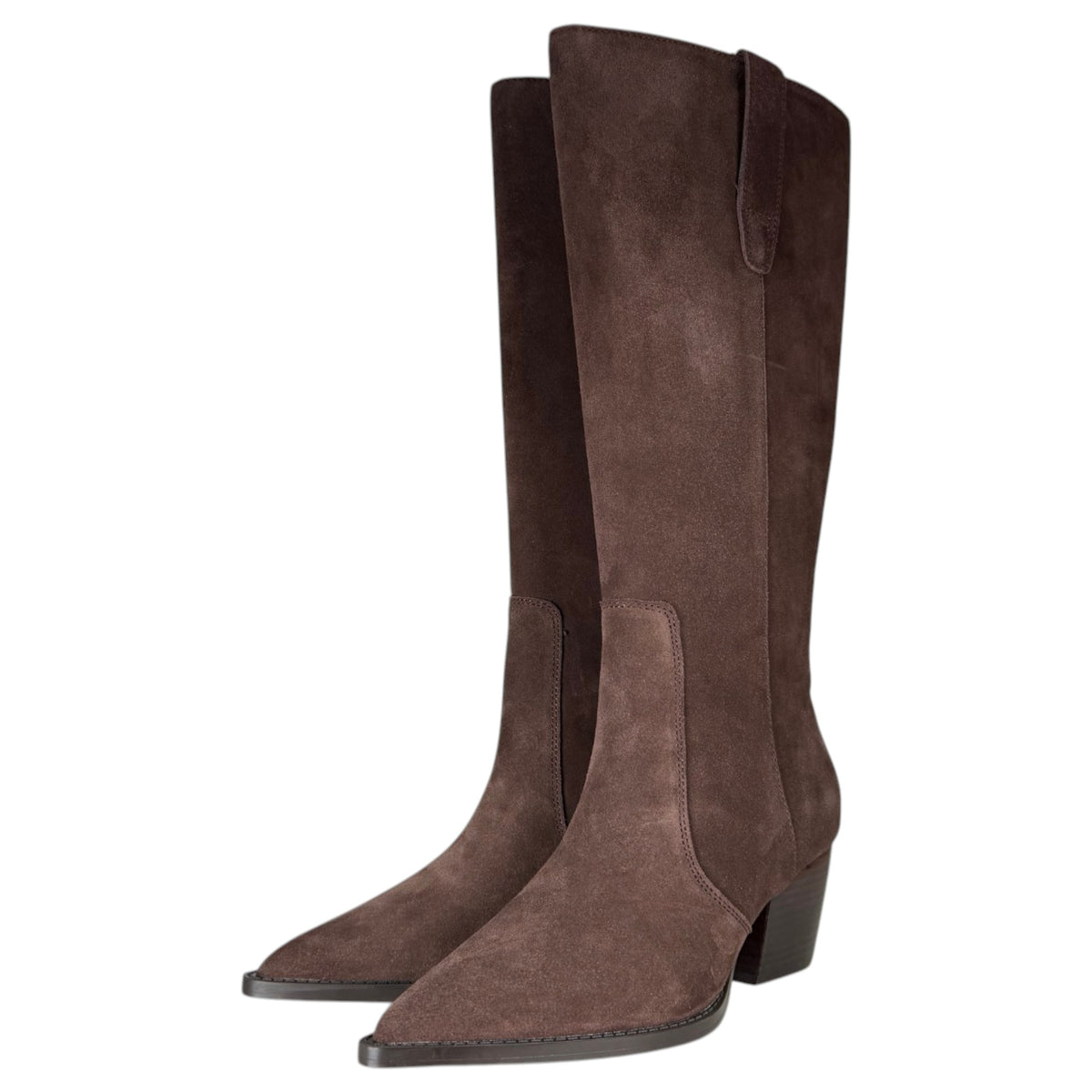 Botas altas de serraje Another Trend 56781161 Mogano