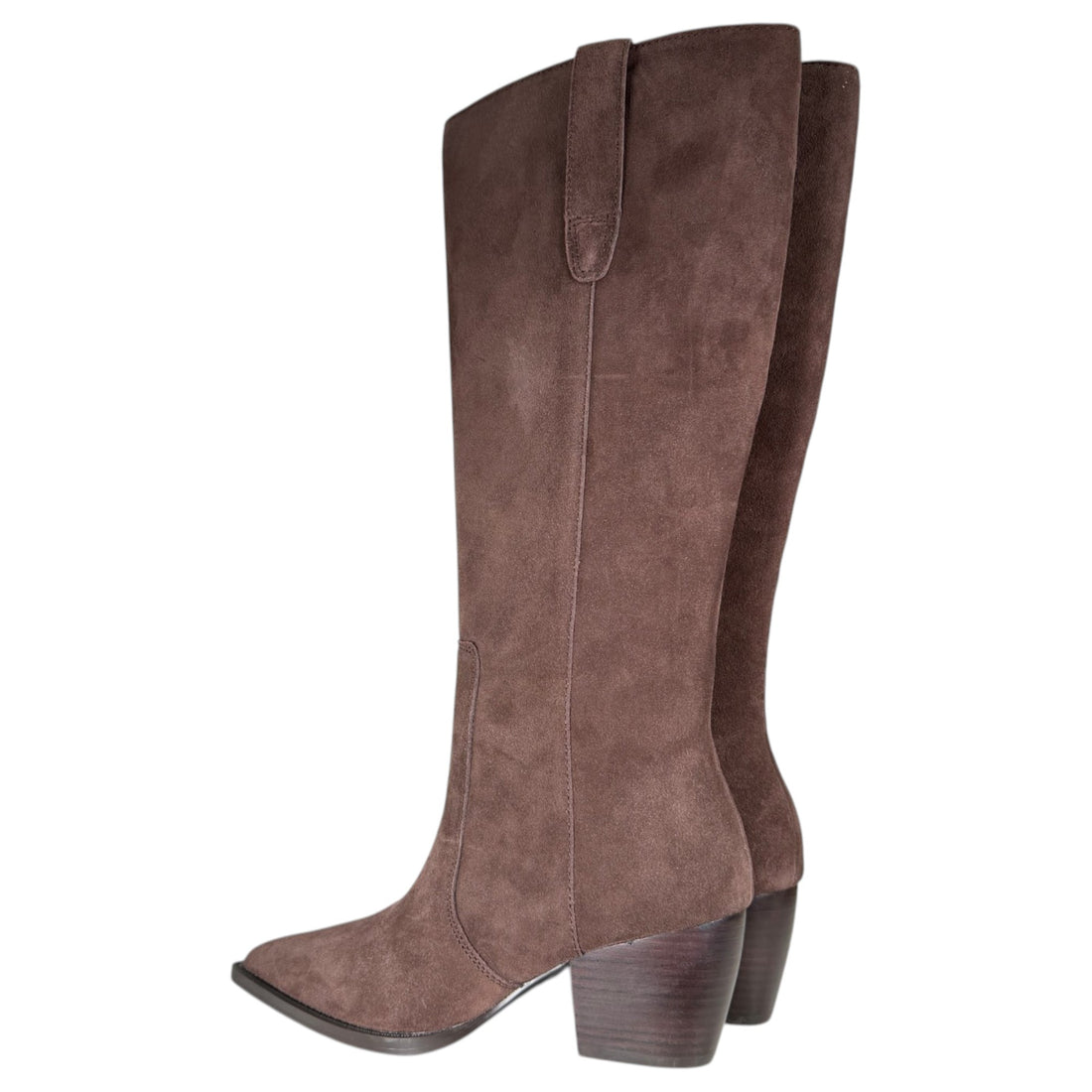 Botas altas de serraje Another Trend 56781161 Mogano