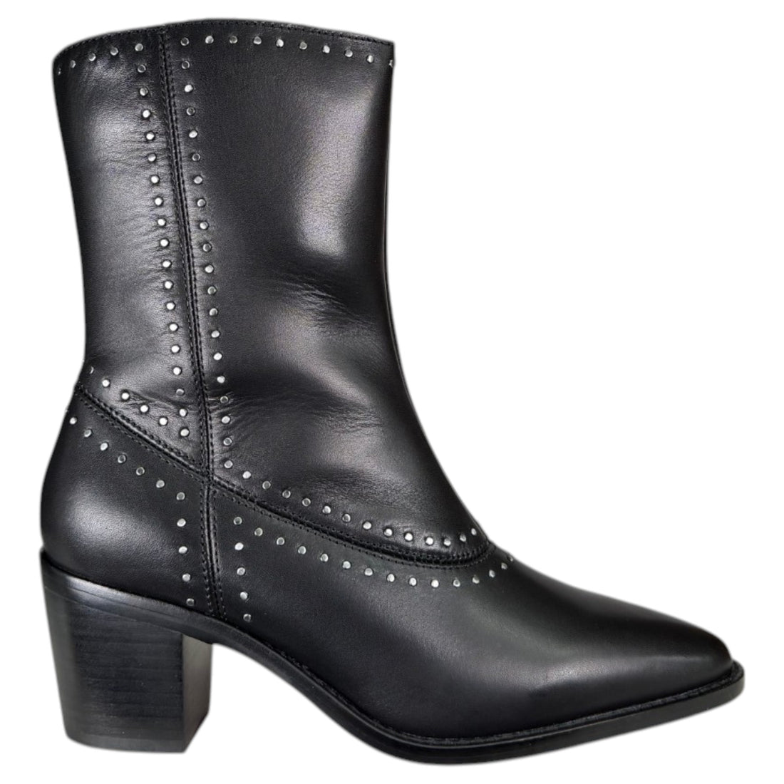 Botines Another Trend Tacón Tachas 56501705 Negro