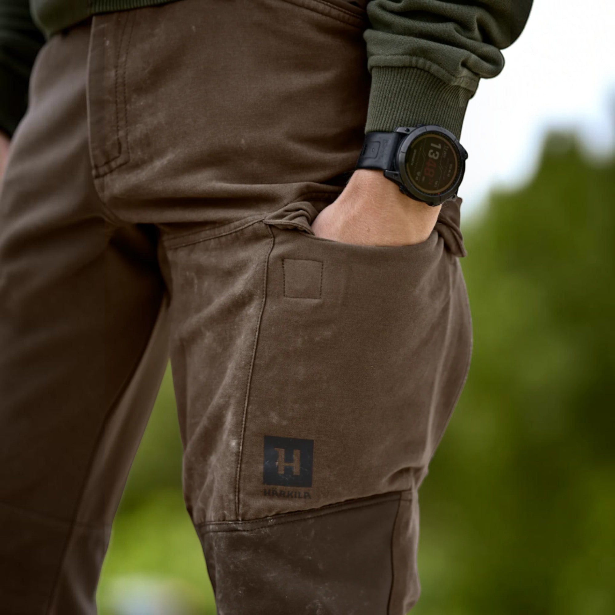 Pantalones Harkila Scandinavian Marrón Oscuro