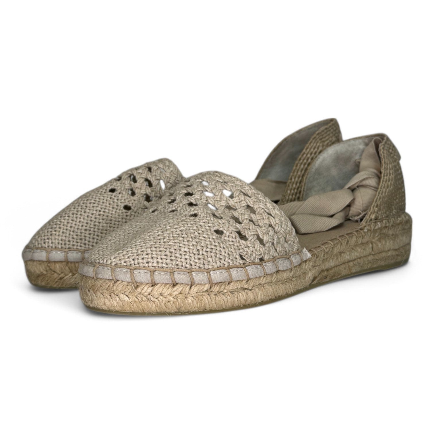 Alpargatas Corina Cintas Croché M4321 Natural - imagen 4