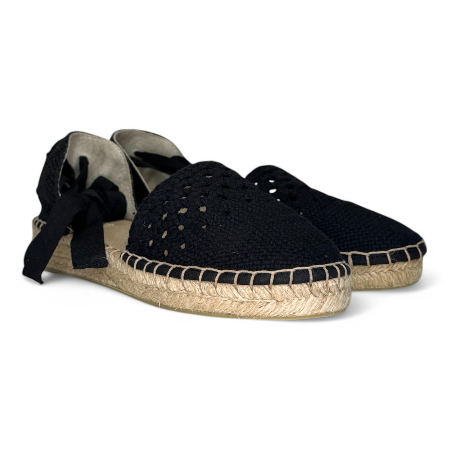 Alpargatas Corina Cintas Croché M4321 Negro - imagen 3