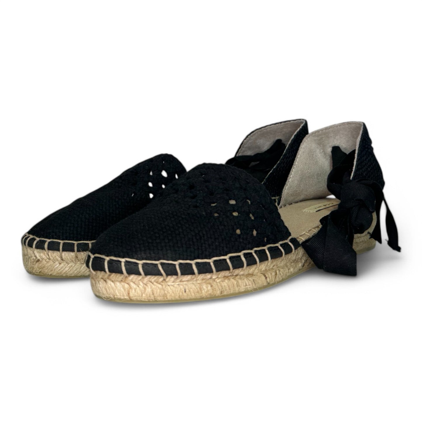 Alpargatas Corina Cintas Croché M4321 Negro - imagen 4