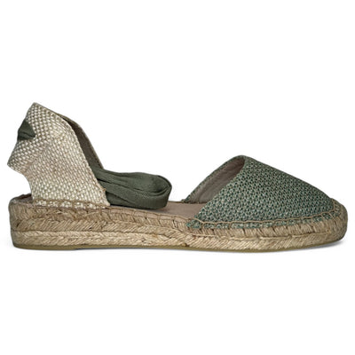 Alpargatas Corina Cintas Ganchillo M5422 Verde