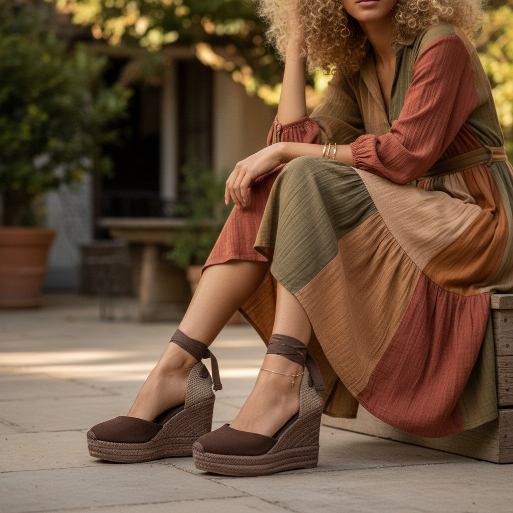 Alpargatas Corina Cintas M6341 Café - imagen 2