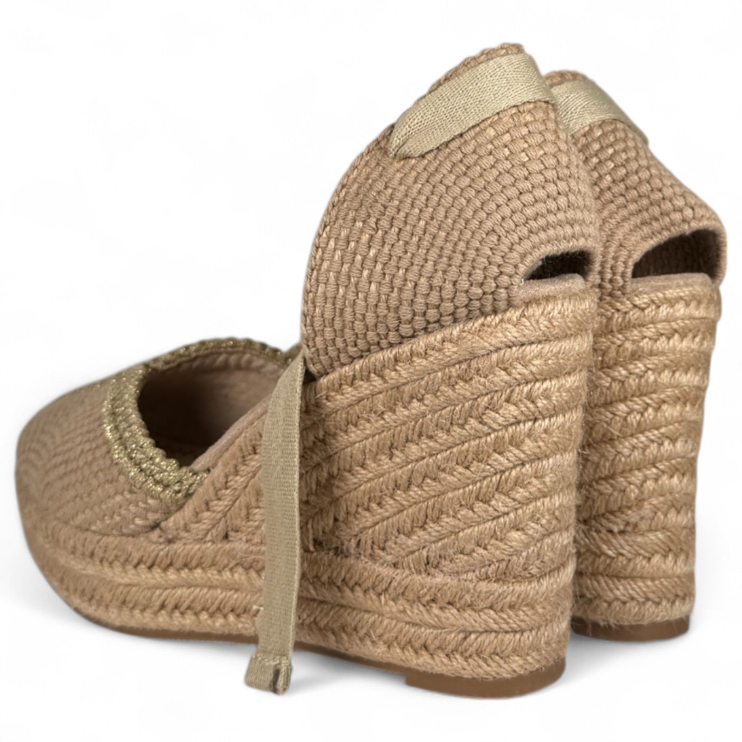 Alpargatas Corina Cuña Bordados M5386 Natural - imagen 4