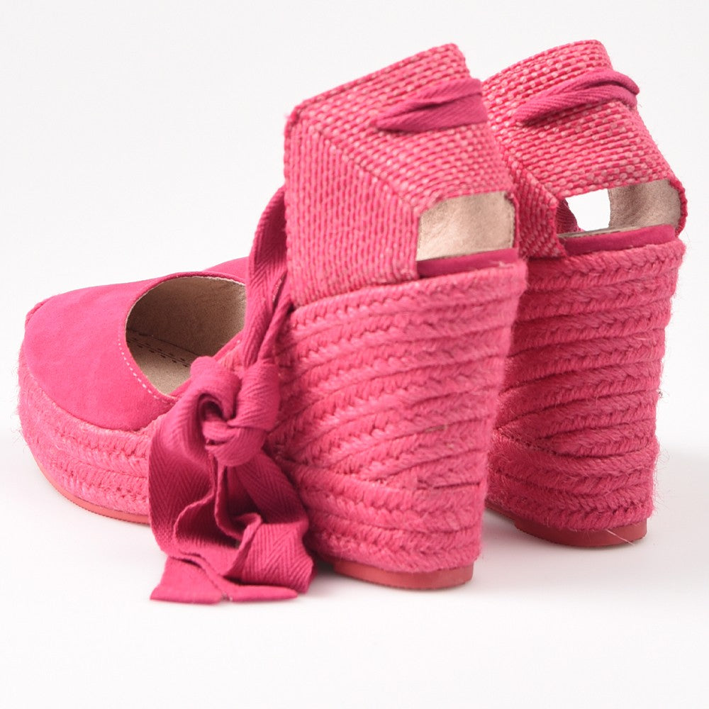 Alpargatas Corina Cuña Cintas M4298 Fucsia - imagen 7