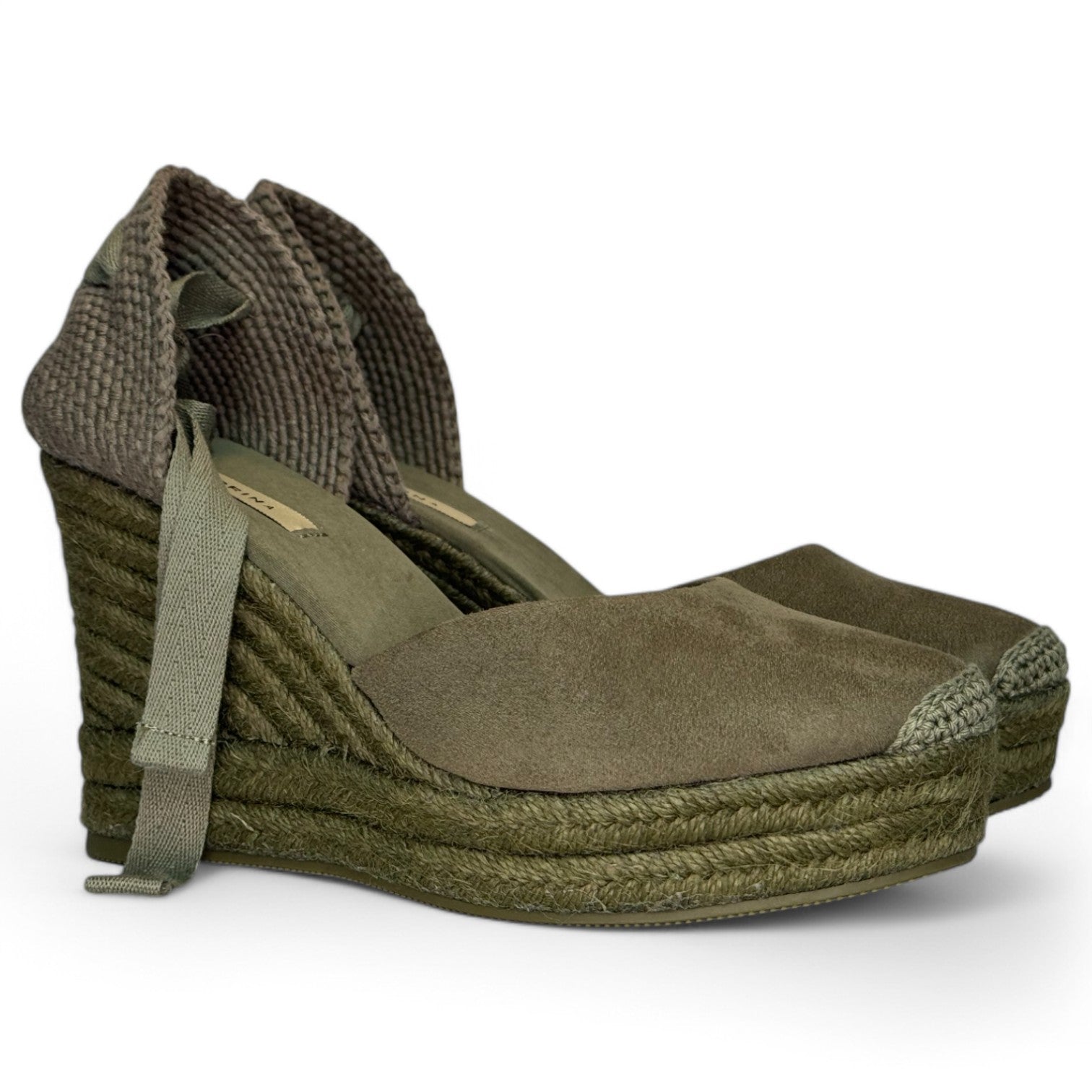 Alpargatas Corina Cuña M5388 Kaki - imagen 3