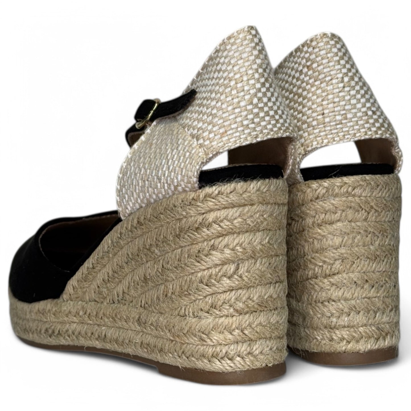 Alpargatas Corina Escote Corazón Hebilla M4301 Negro - imagen 4