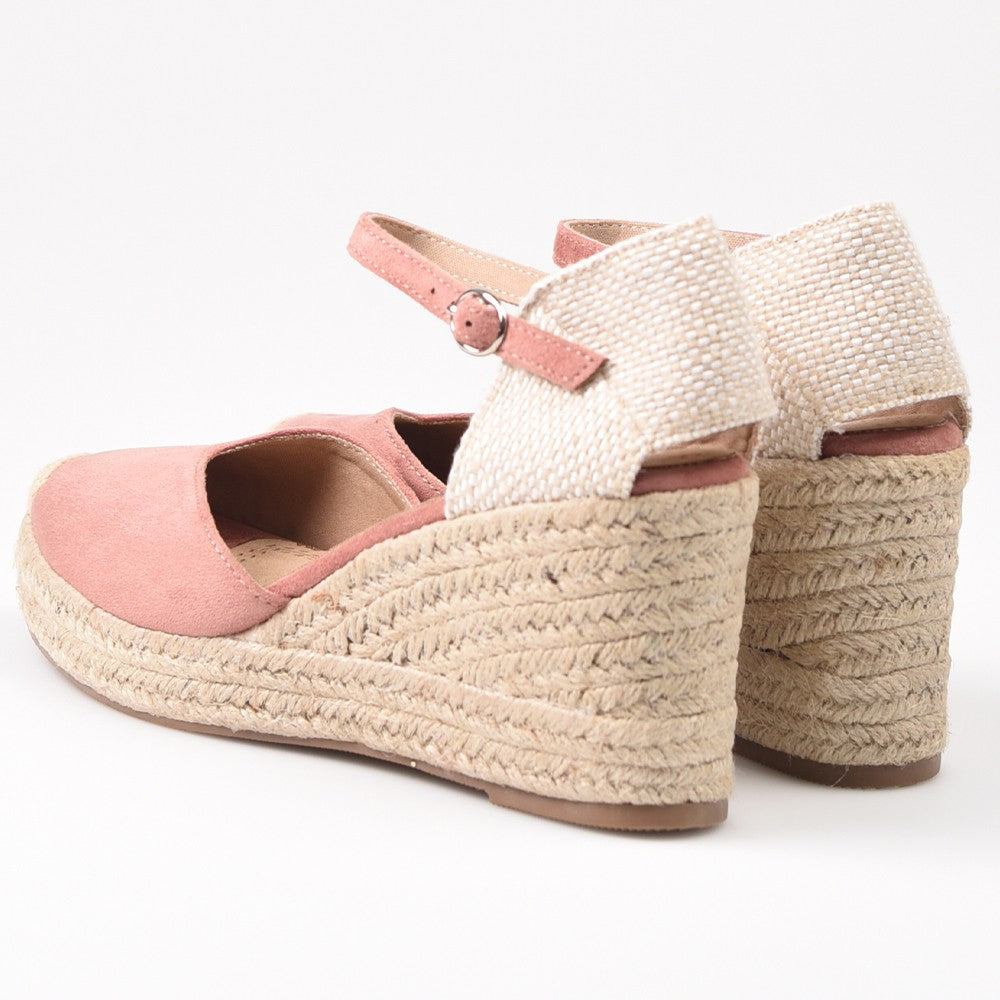 Alpargatas Corina Escote Corazón Hebilla M4301 Rosa - imagen 4