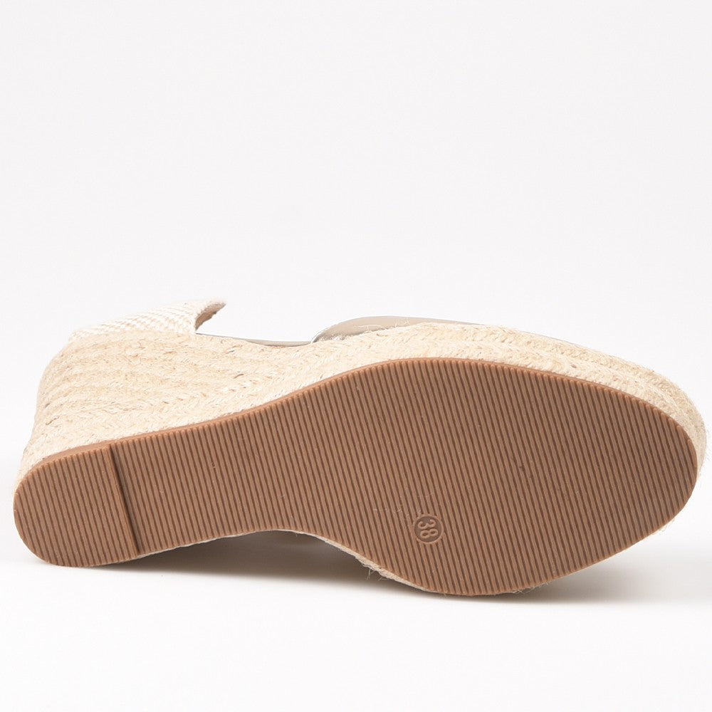 Alpargatas Corina Laminado Cuña M4297 Oro - imagen 5
