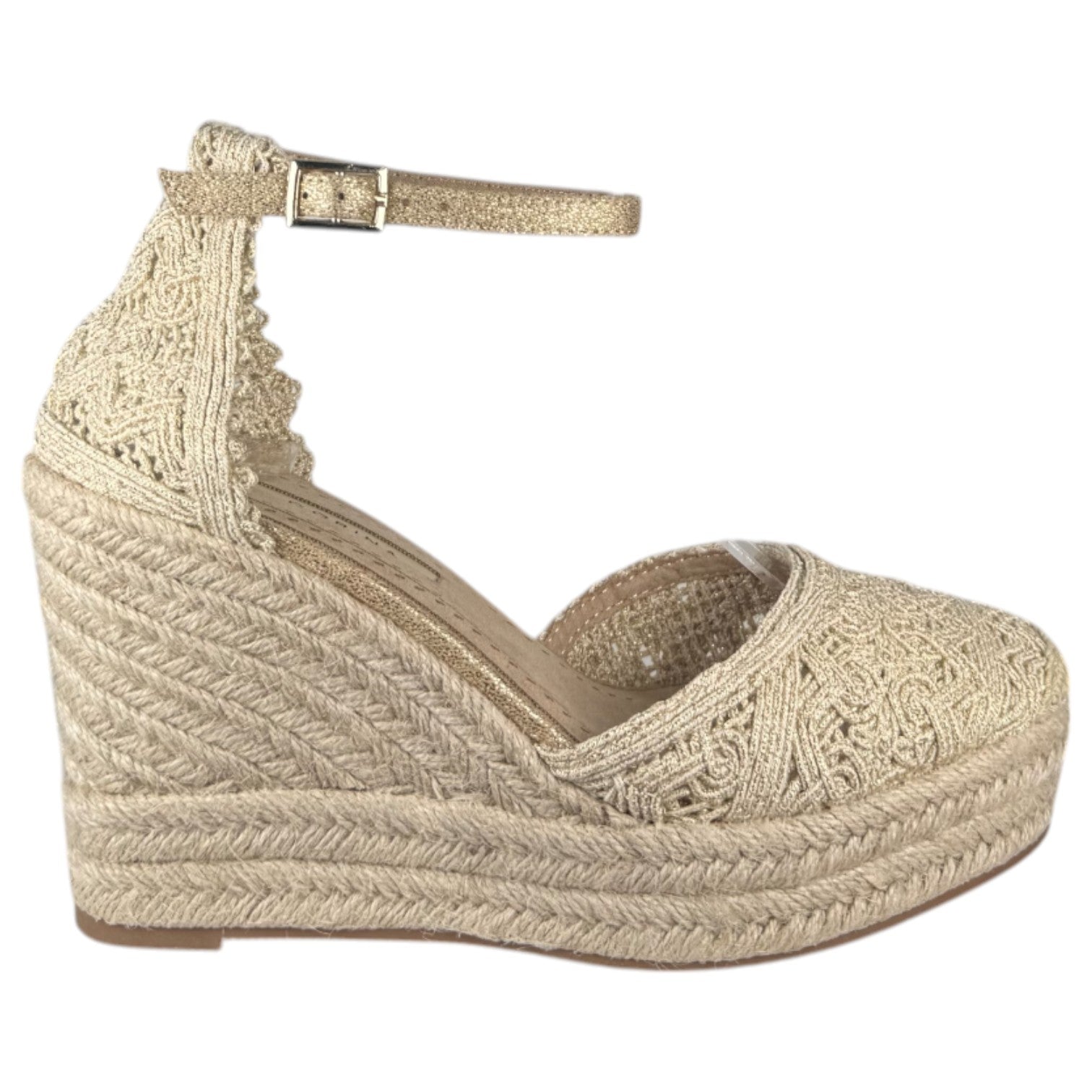Alpargatas Corina Yute Bordado M4295 Oro - imagen 1