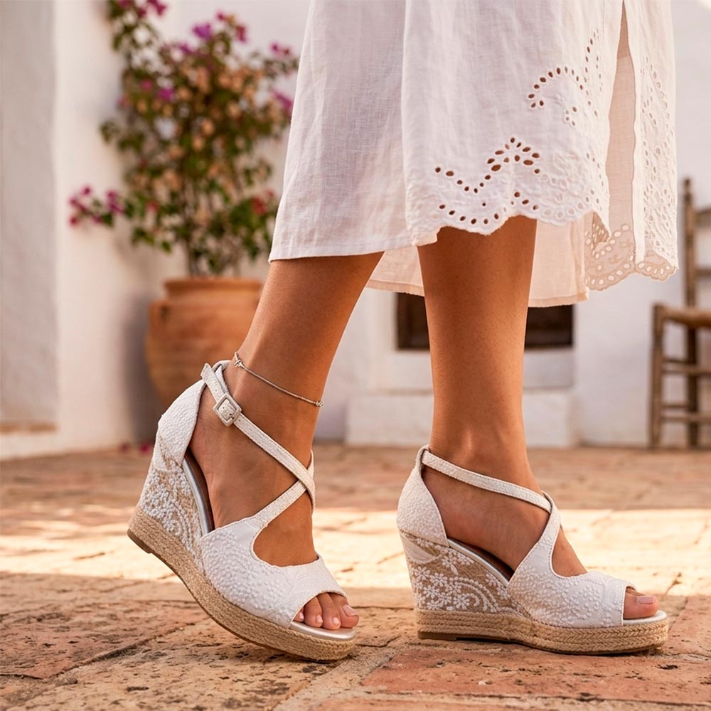 Alpargatas de Novia Mandarina Ona Blanco - imagen 2