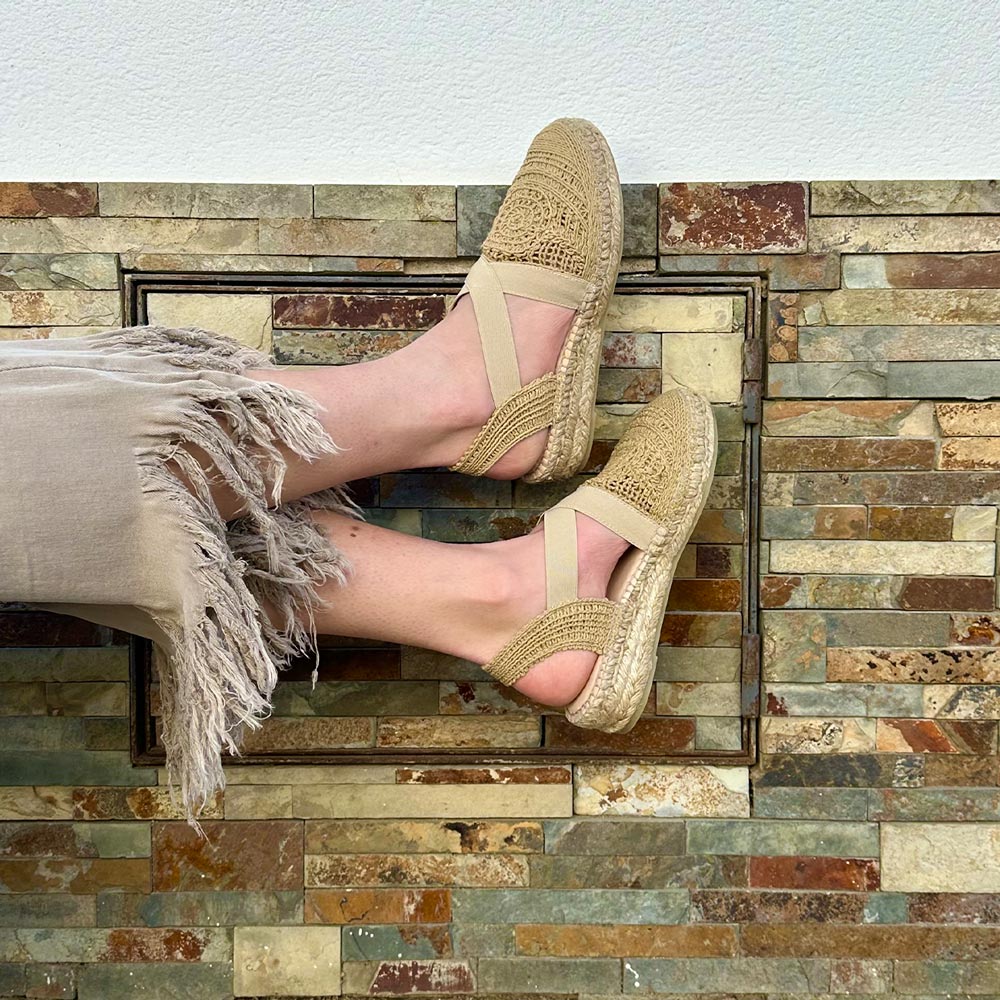 Alpargatas Gaimo Paola.Croc Cordela Taupe - imagen 2
