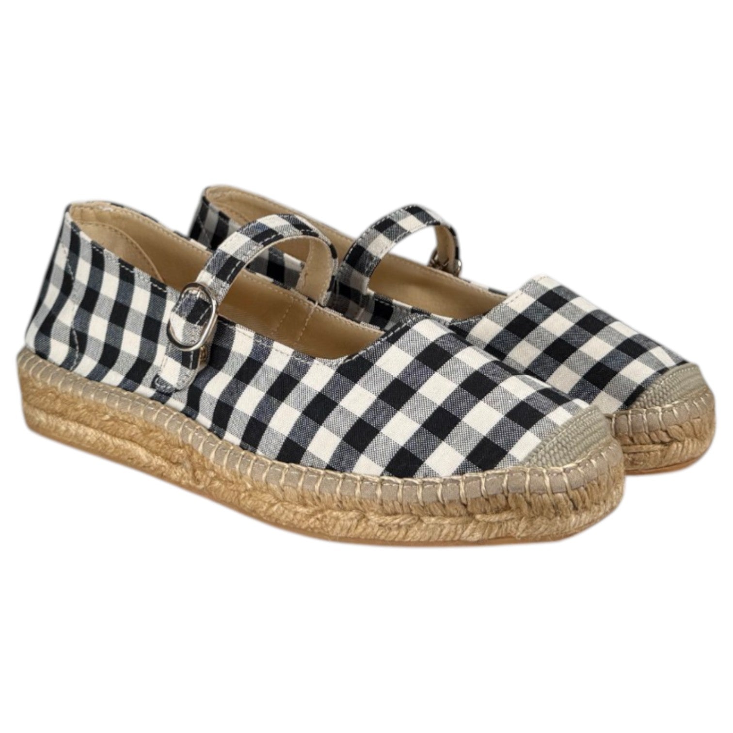 Alpargatas Salvi Merceditas Vichy 186375 Negro - imagen 3