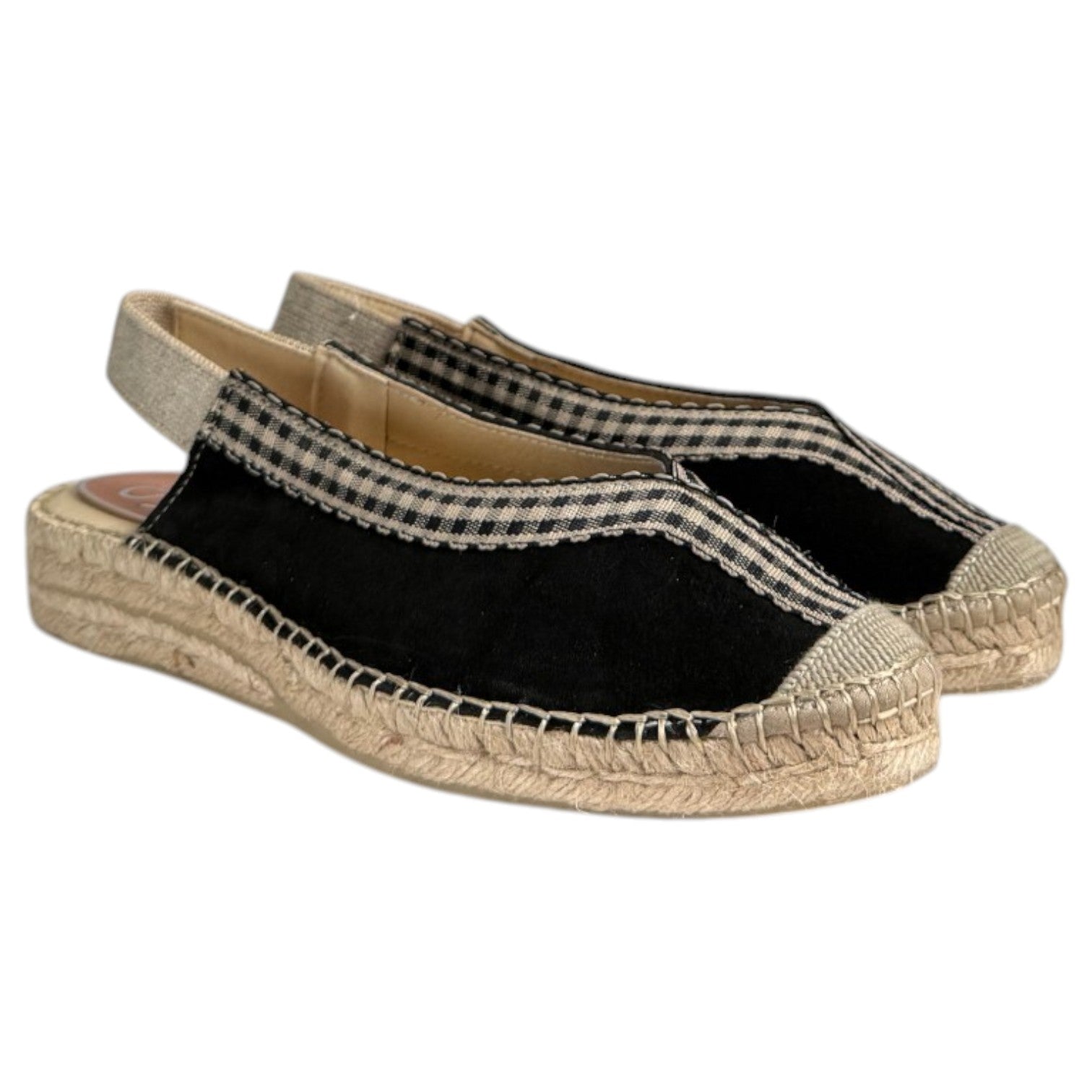 Alpargatas Salvi Vitelo Vichy 332016 Negro - imagen 3