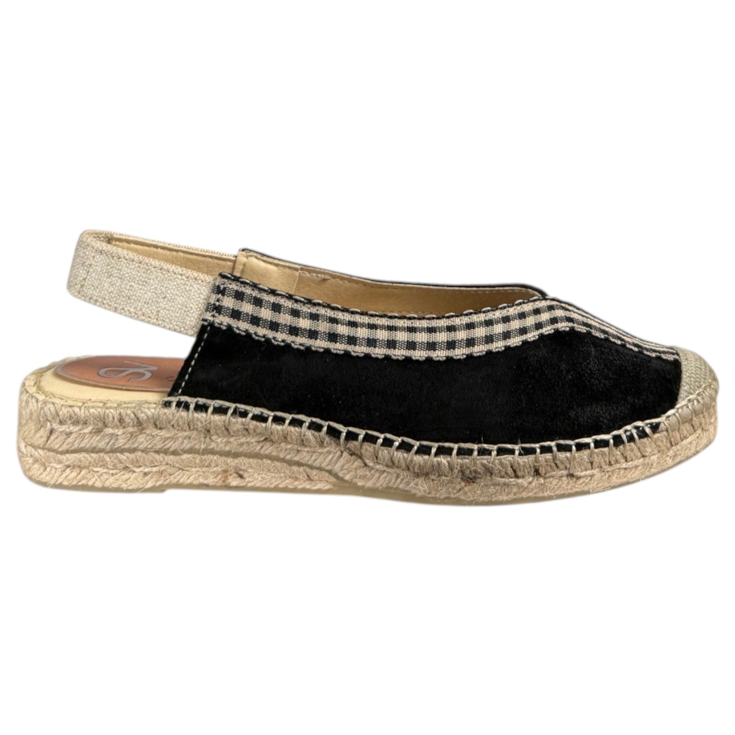 Alpargatas Salvi Vitelo Vichy 332016 Negro - imagen 1
