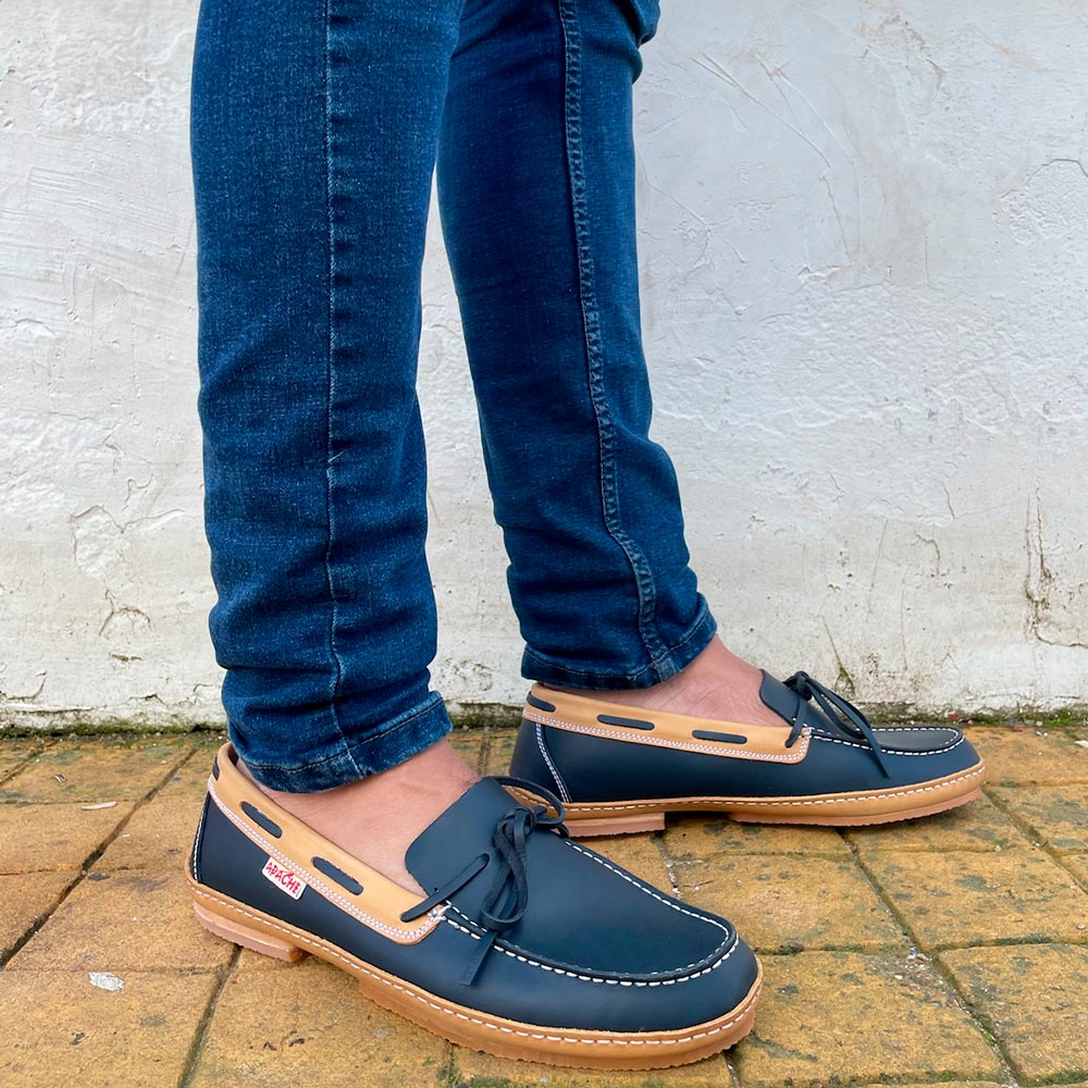 Zapatos Apache 414B Marino-Cuero Viejo - imagen 2