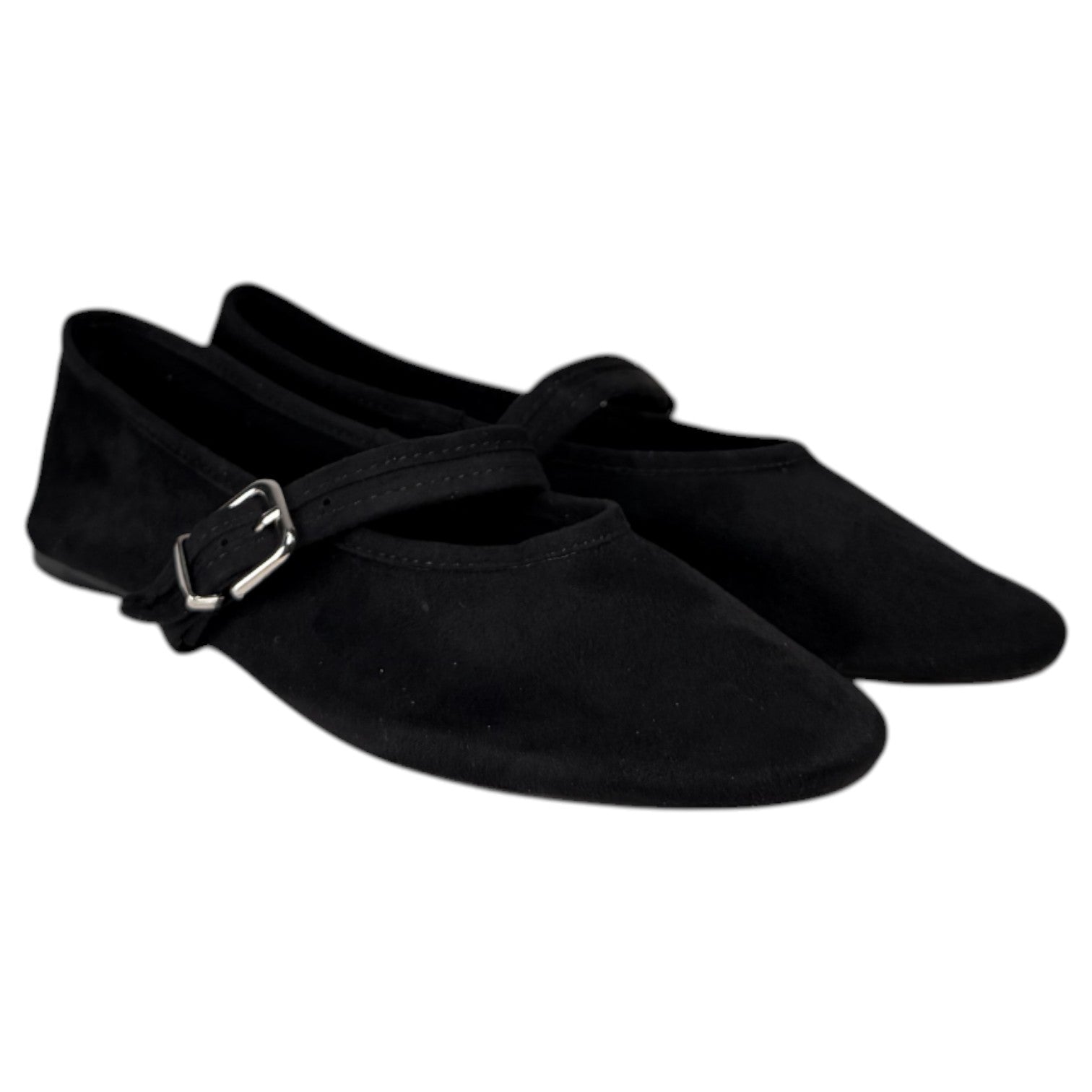Bailarina Corina Plana Hebilla M5621 Negro - imagen 3
