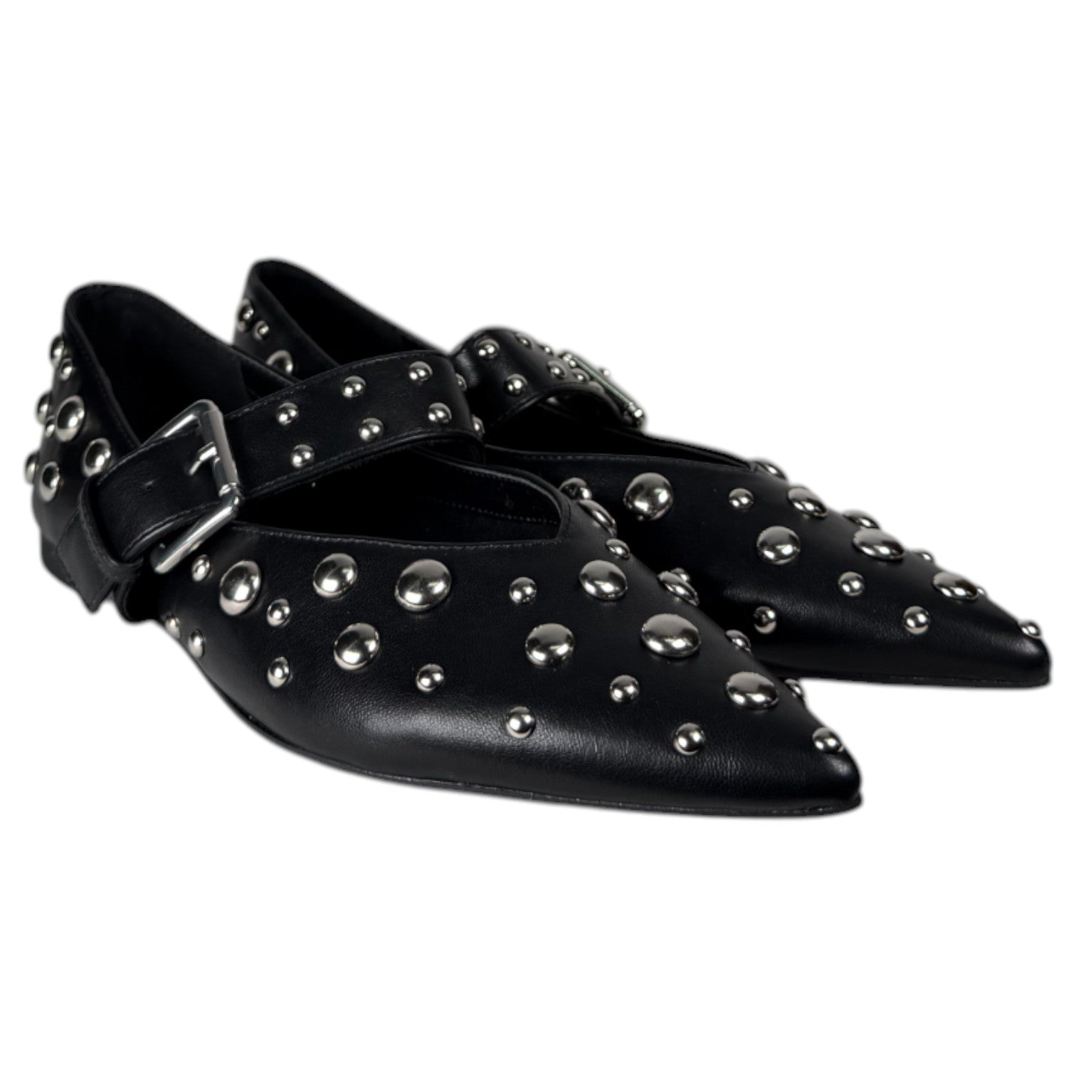 Bailarinas Corina Hebilla Tachas M5635 Negro - imagen 3