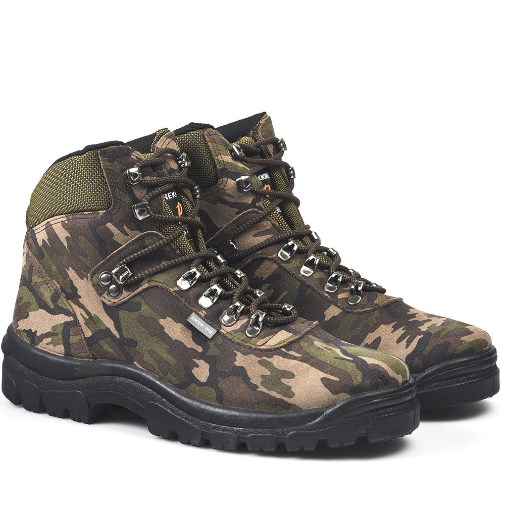 Botas de montaña y trekking Unisex Postigo Impermeables Piel Camuflaje - imagen 3