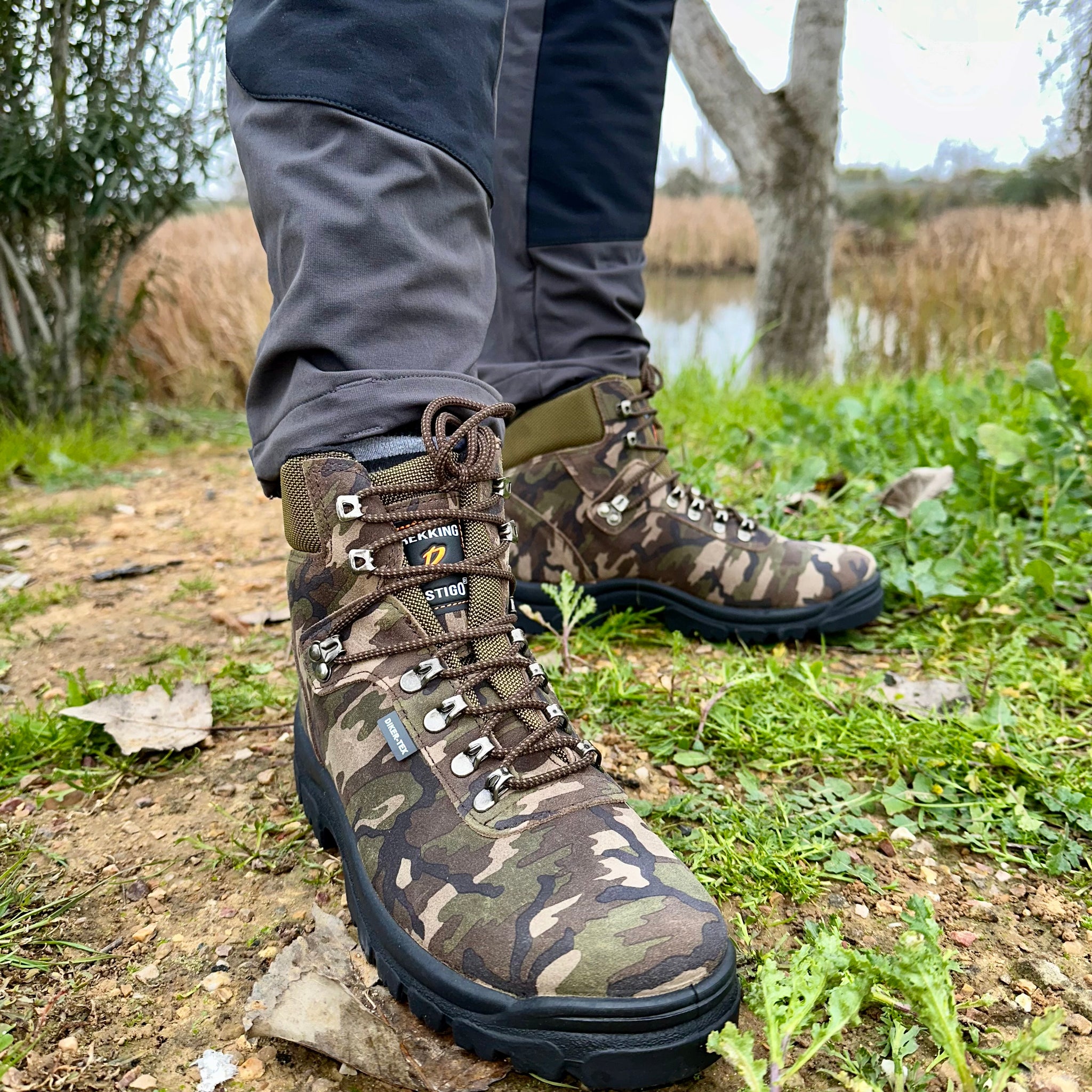 Botas de montaña y trekking Unisex Postigo Impermeables Piel Camuflaje - imagen 7