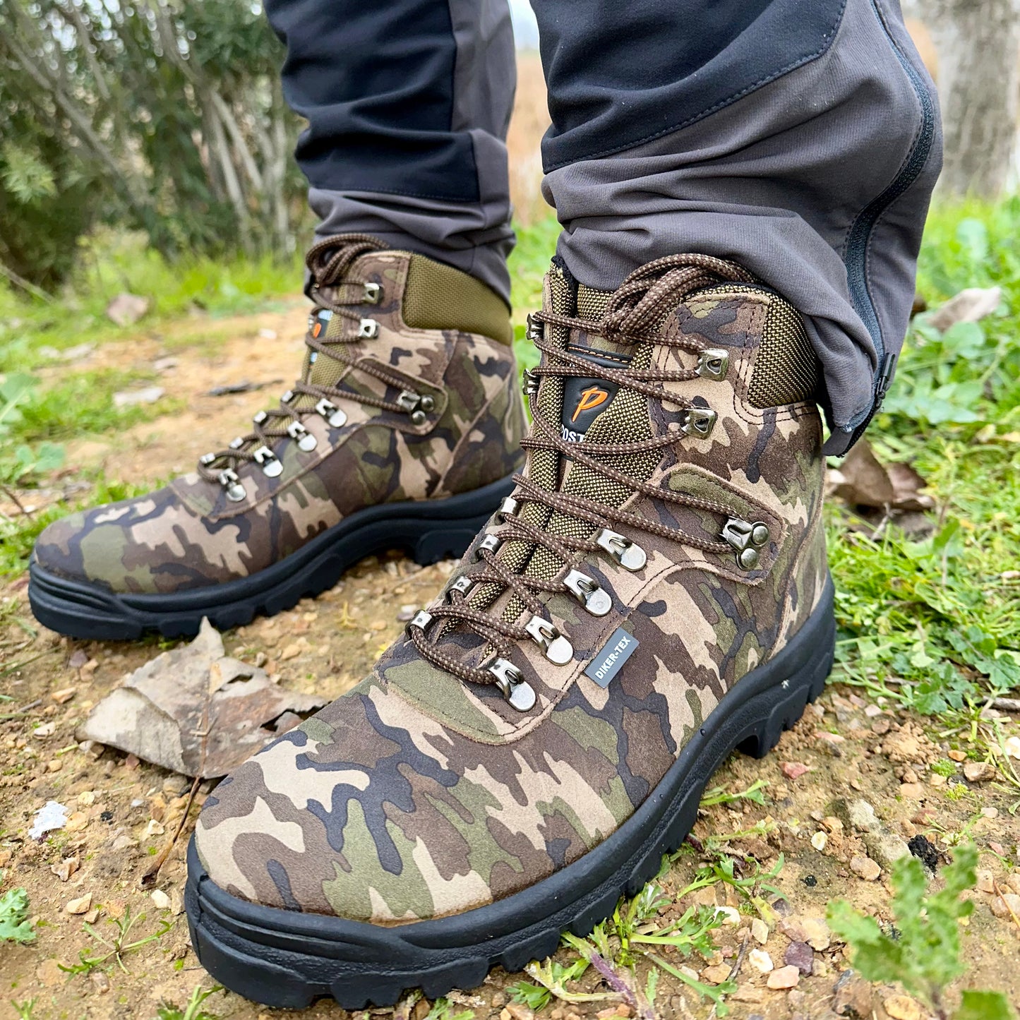 Botas de montaña y trekking Unisex Postigo Impermeables Piel Camuflaje - imagen 8