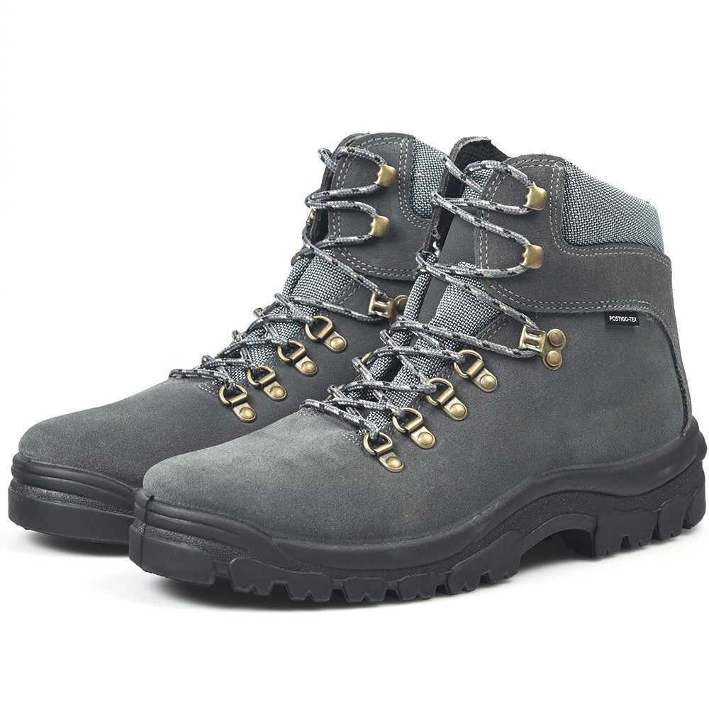 Botas de montaña y trekking Unisex Postigo Impermeables Piel Gris - imagen 4