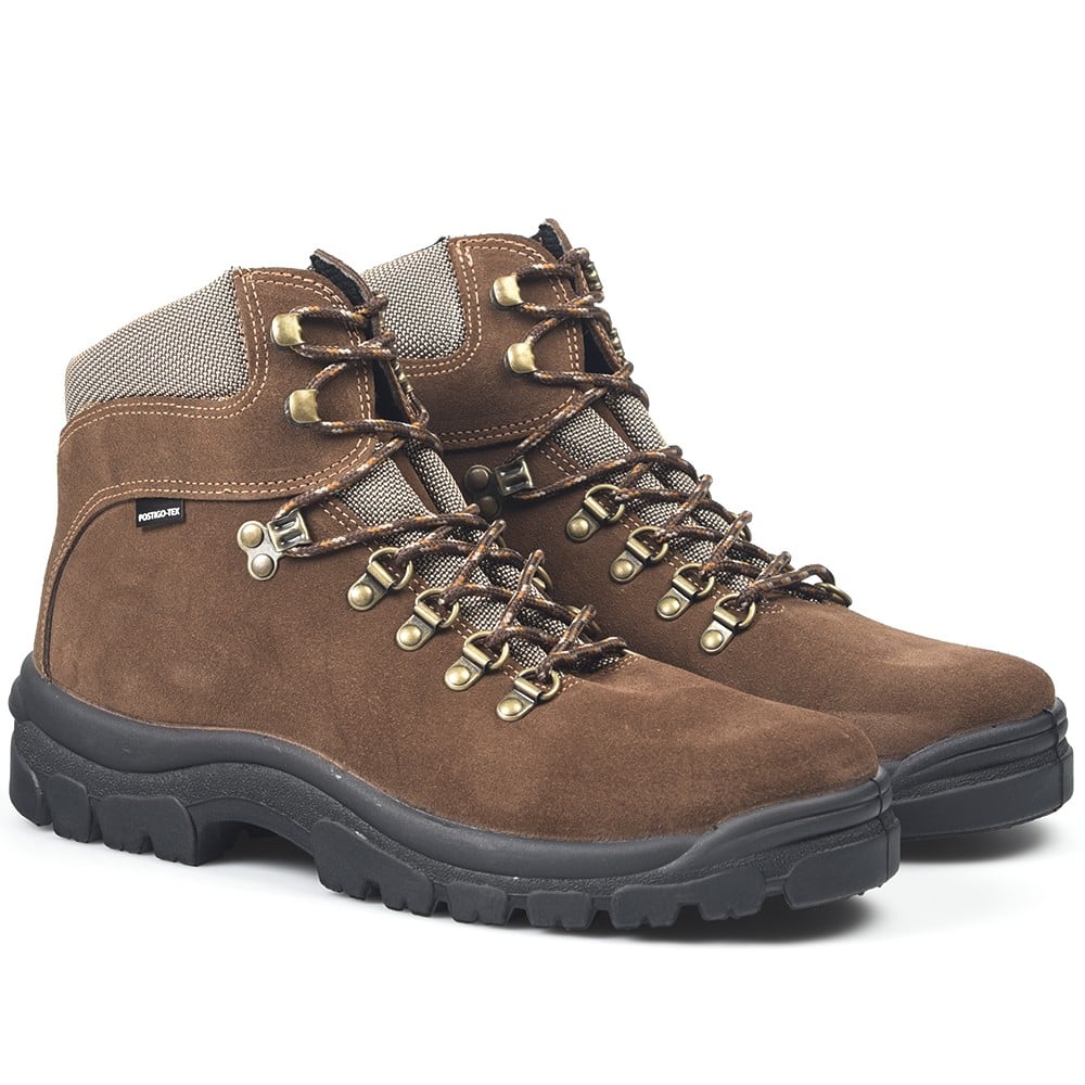Botas de montaña y trekking Unisex Postigo Impermeables Piel Marrón - imagen 3