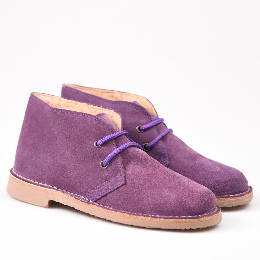 Botas Pisamierdas Morado Oscuro Borreguito - imagen 3