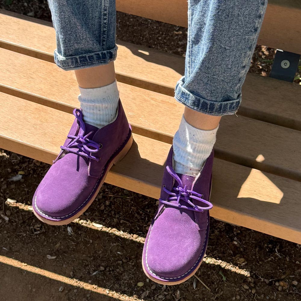 Botas Pisamierdas Morado Oscuro Borreguito - imagen 6