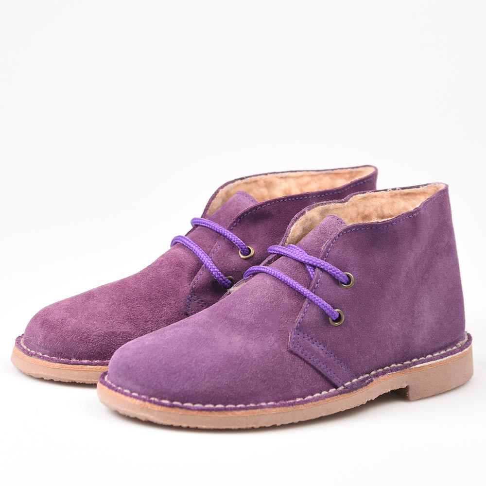 Botas Pisamierdas Morado Oscuro Borreguito - imagen 5