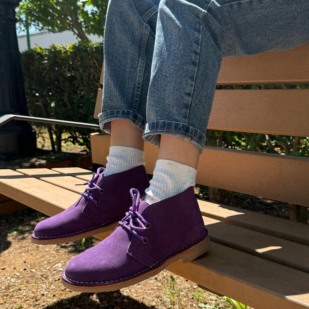 Botas Pisamierdas Morado Oscuro Borreguito - imagen 2