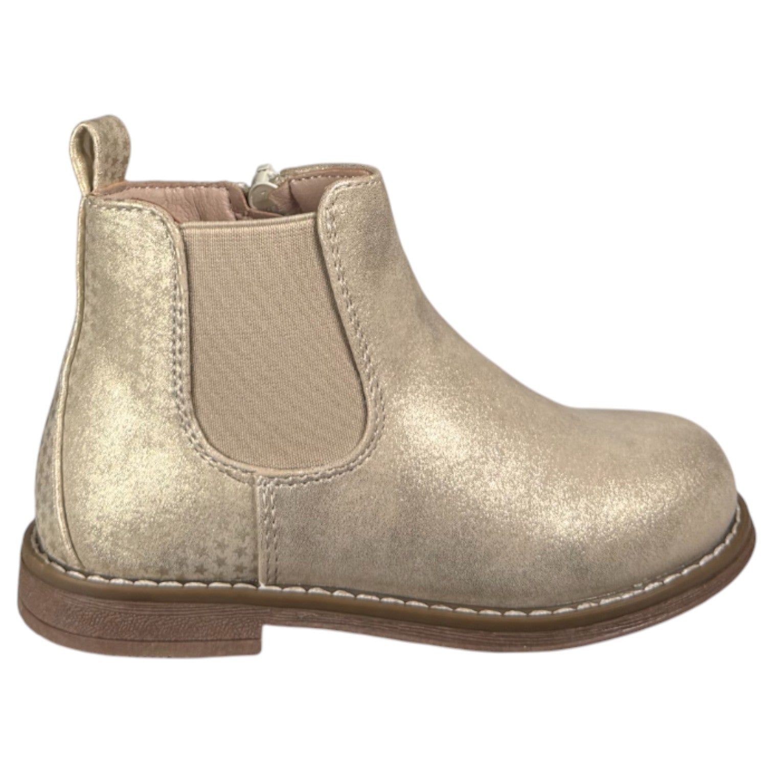 Botines Bubble Kids Elástico Glitter C1548 Oro - imagen 1